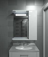 Дзеркальна шафа з LED підсвічуванням ШК5 (600х700х160) двері праворуч