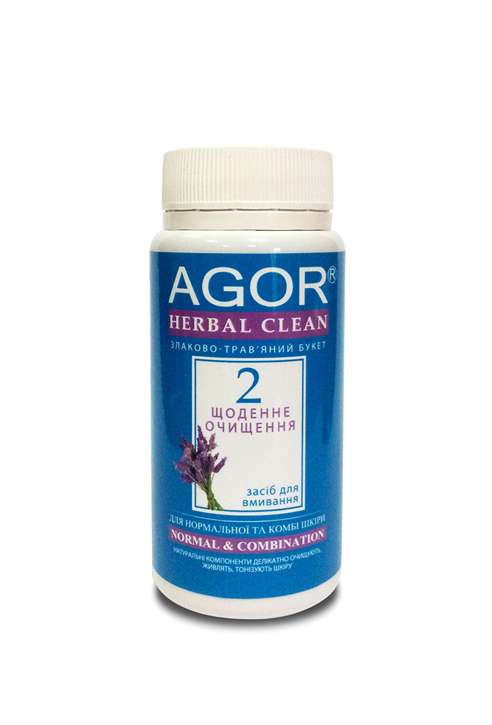 Щоденне очищення No2 для нормальної та комбінованої шкіри, Agor, 65 г