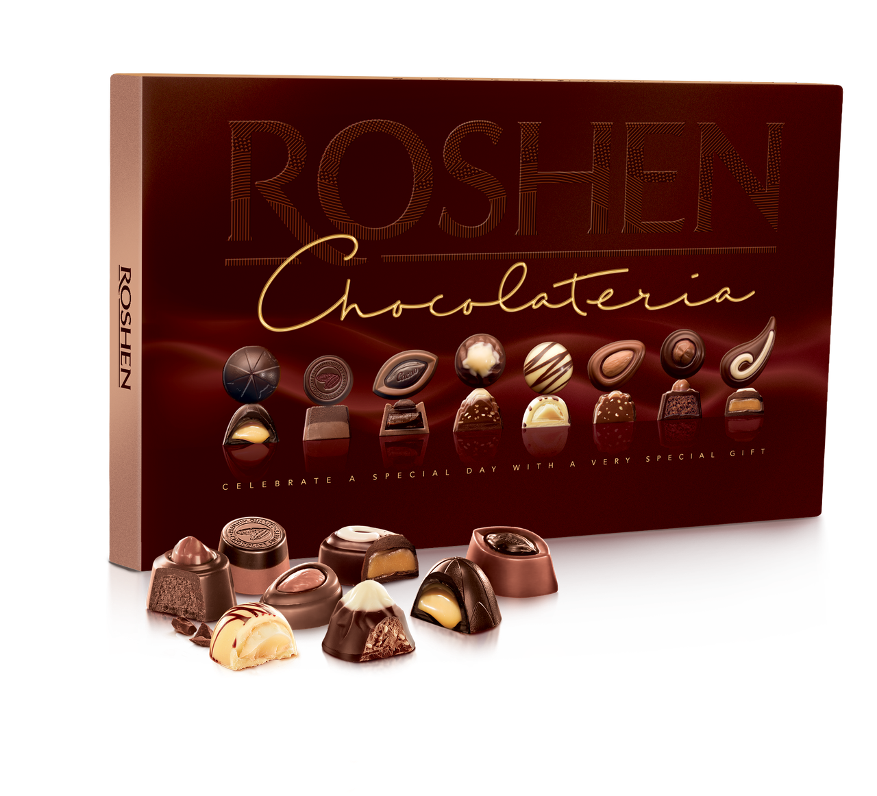 Цукерки в коробці подарункові Roshen Chocolateria 194 грами
