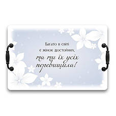 Таця з металевими ручками 40х27 см