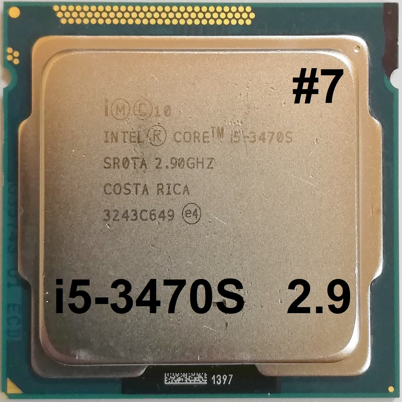 Процесор ЛОТ #7 Intel Core i5-3470S N0 SR0TA 2.9 GHz up 3.6 GHz 6M Cache Socket 1155 Б/В