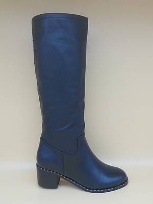 Шкіряні зимові чоботи. Великі розміри (41).