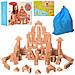 Дитячий дерев'яний конструктор "Городок 2356", 100 деталей + пазли, фото 5
