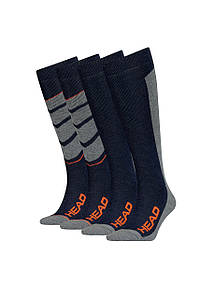 Гірськолижні шкарпетки Head Ski Socks (2 пари) 31-34  Темно-синій с червоним