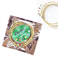 Струни 6шт для акустичної гітари 11 - 52", 0.28-1.32мм, Orphee TX630