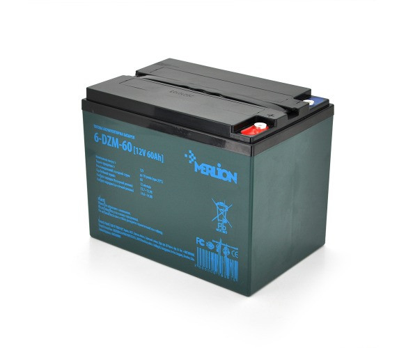 Тягова акумуляторна батарея AGM MERLION 6-DZM-60, 12 V 60 Ah ( 265 x 168 x 215) Q2