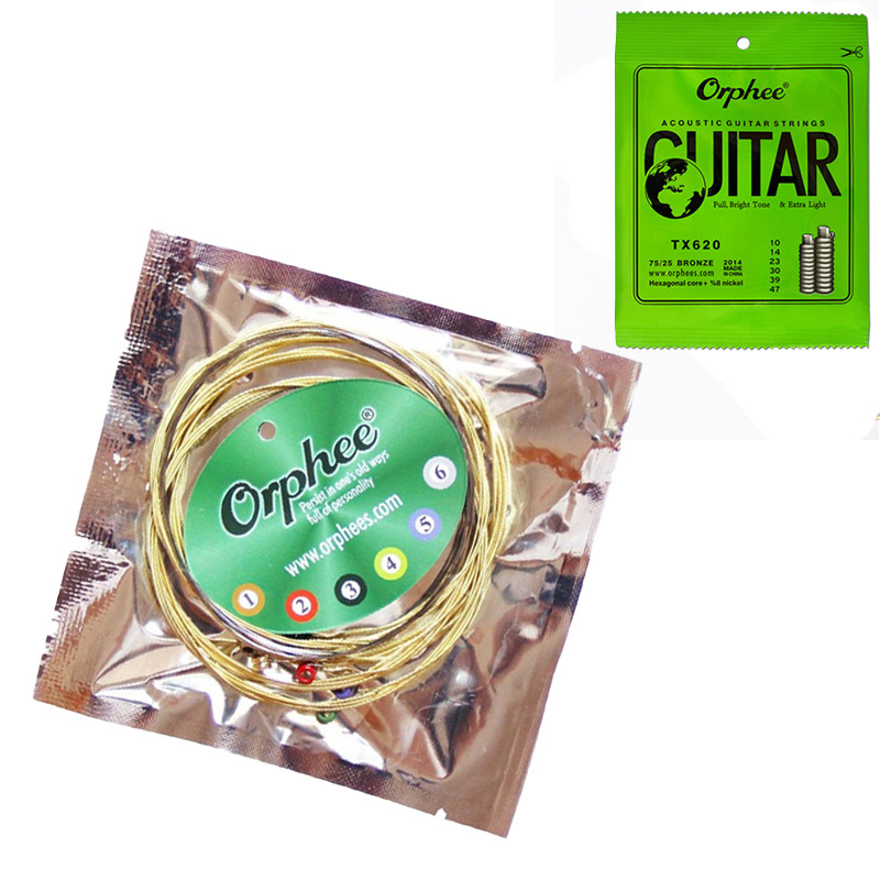 Струны для Акустической Гитары от 10 до 47", 0.25-1.20мм, Orphee TX620 ...