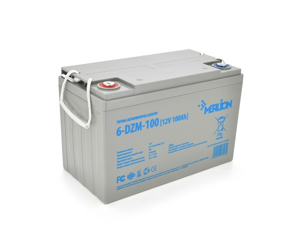 Тягова акумуляторна батарея AGM MERLION 6-DZM-100, 12V 100Ah. клема М8 (330 x 175 x 220). Q1