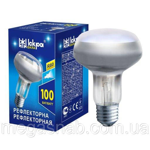 Лампа розжарювання рефлекторна Іскра R80 100W E27, фото 1