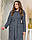 Кашемірове пальто на запах, темно-сіре арт 176 р.52, фото 2