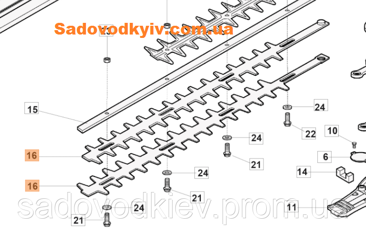 Ніж для мотоноживок Oleo-Mac HC 247 P (W58070006R)