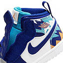 Eur 22-37 Дитячі кросівки Джордан 1 Air Jordan 1 Retro  сині, фото 3