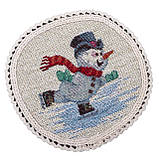 Серветка сервірувальна, гобеленова, Новорічна Ø10 см., фото 2