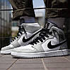 Кросівки Nike Air Jordan 1 Mid Light Smoke Grey, фото 9
