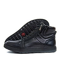 Мужские зимние кожаные ботинки ZG Black Exclusive New