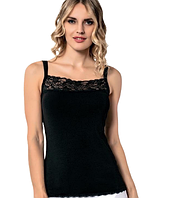 Майка жіноча натільна з мереживом Ozkan бавовна