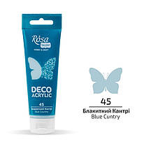 Акрил для декору блакитний кантрі матовий 75 мл Rosa Talent, 322245