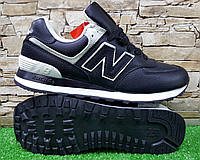 Мужские кроссовки New Balance Black/White ML574EGK ,кожа,оригинал