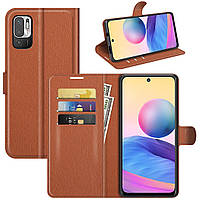 Чехол-книжка Litchie Wallet для Xiaomi Redmi Note 10 5G / Poco M3 Pro Brown