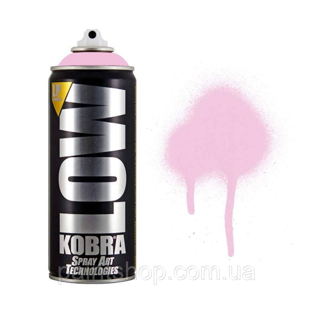Аерозольна фарба Kobra LOW-601 Light Fucsia (Рожевий) 400 мл