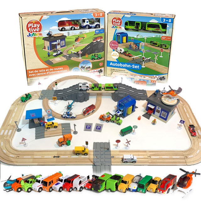 Набір дерев'яної залізниці PlayTive Junior 122 ел. Німеччина