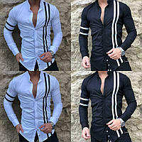 Стильна приталена чоловіча сорочка, модельна (2 кольори)