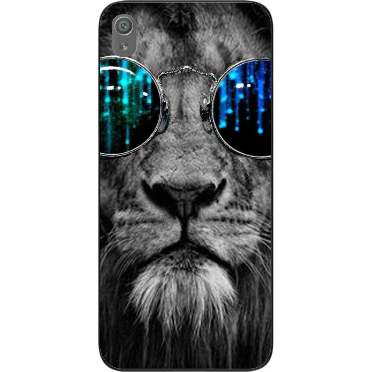 Силіконовий чохол для Sony Xperia XA1 з картинкою Лев в окулярах, фото 1