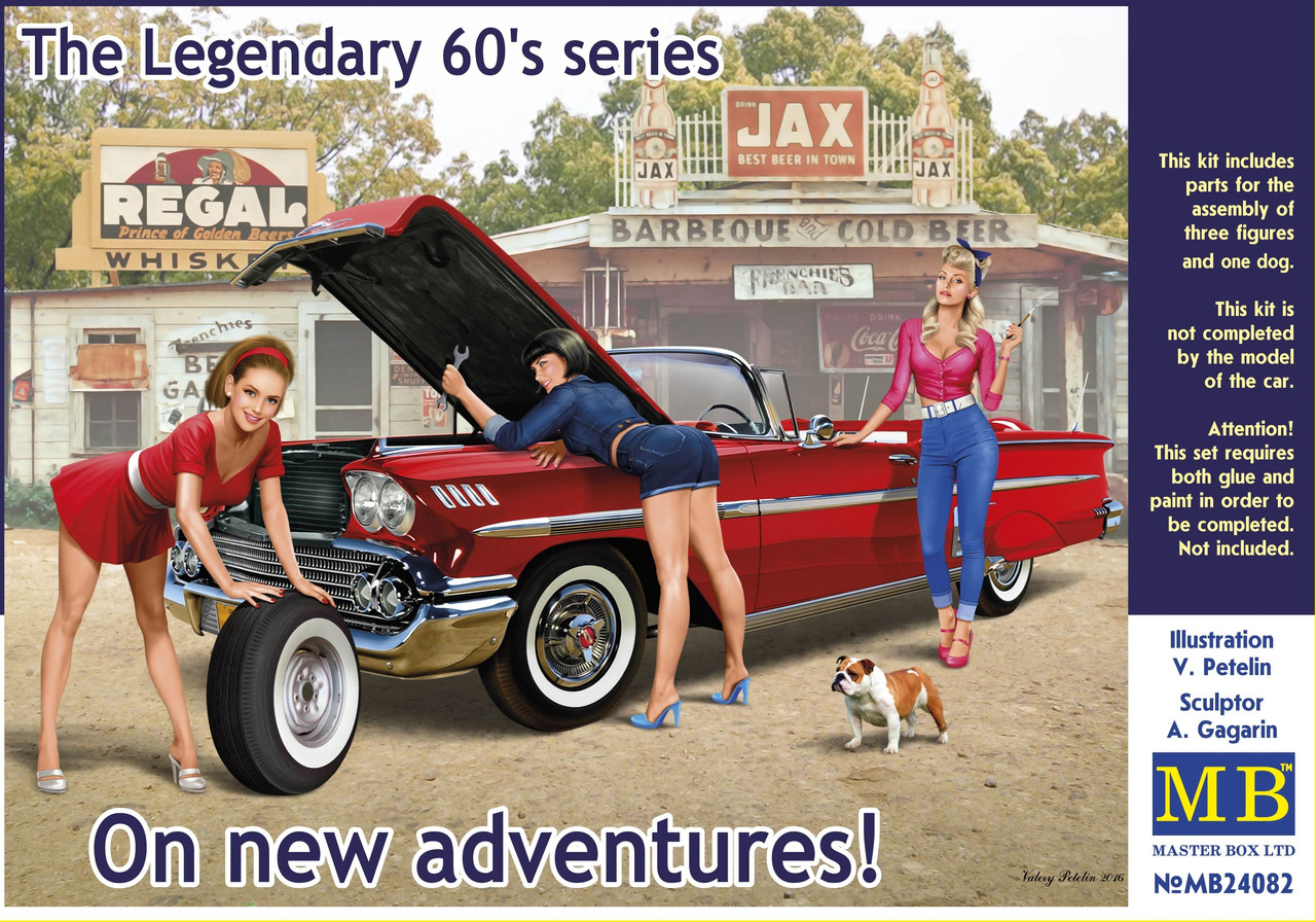 Серія легендарних 60-х. До нових пригод!. Набір пластикових фігур у масштабі 1/24. MASTER BOX 24082