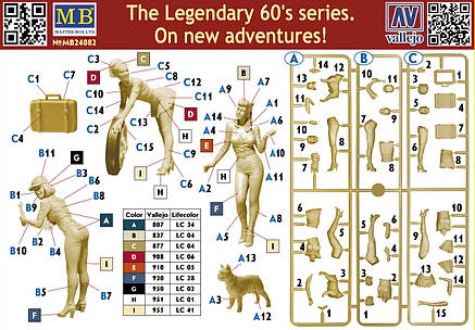 Серія легендарних 60-х. До нових пригод!. Набір пластикових фігур у масштабі 1/24. MASTER BOX 24082, фото 2