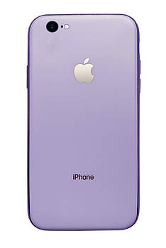 Чохол Silicone Glass Case для iPhone 6/6s (03) Lilac ліловий