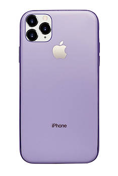 Чохол Silicone Glass Case для iPhone 11 Pro Max (03) Lilac ліловий