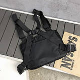 Нагрудна сумка HGUL+BAG 0724 чорна, фото 5