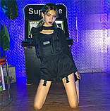 Нагрудна сумка HGUL+BAG 0724 чорна, фото 7