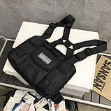 Нагрудна сумка HGUL+BAG 0724 чорна, фото 6