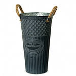 Кашпо металеве темно-сіре 35х19.5см Elisey (8709-005)