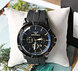 Чоловічий наручний годинник Armani total black, фото 7