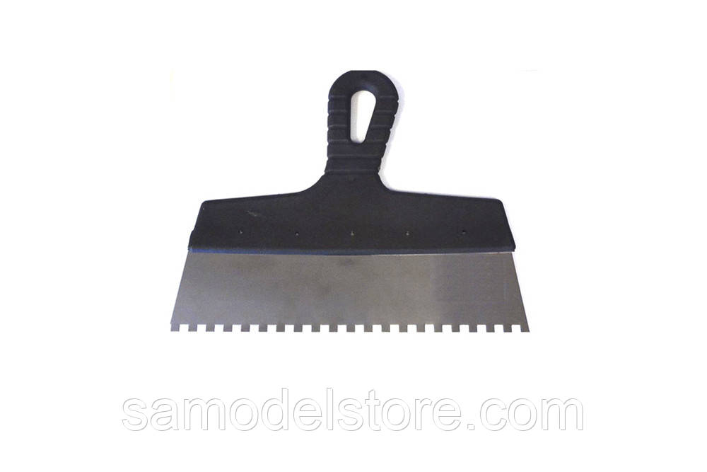 Шпатель зубастий 250 мм. (зуб 6х6мм.), фото 1