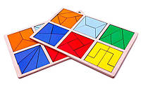 Квадраты Никитина Сложи квадрат 2 уровень, 12 квадратов. Розумний лис (90071)