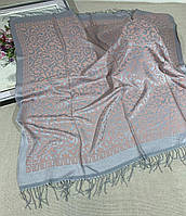 Женский весенний двухсторонний шелковый платок с затейливым узором из Турции