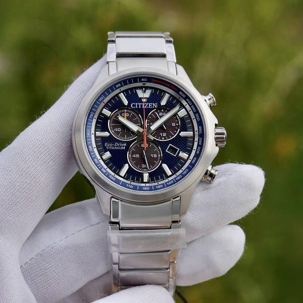 Citizen AT2470 85L Eco Drive Chronograph Quartz TITANIUM Dealer Time 1444667295