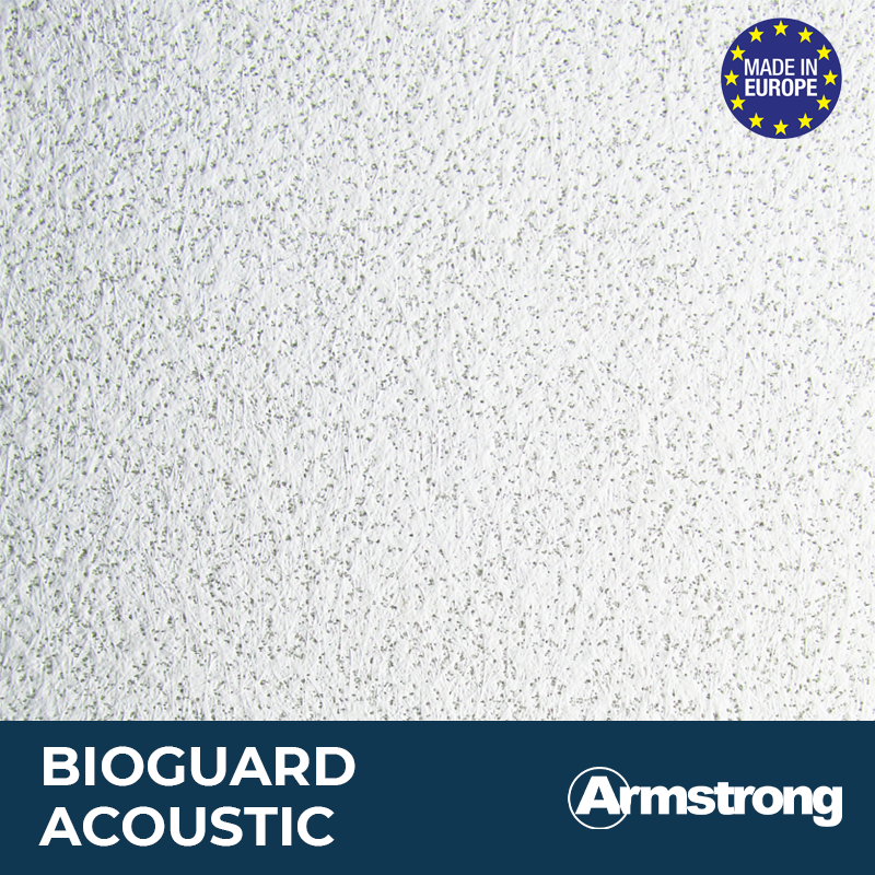 Плита Armstrong BioGuard Acoustic Tegular 17 мм (0,6 х 0,6 м) для подвесного потолка - фото 1 - id-p1483981535