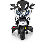 Дитячий електромотоцикл BMW на акумуляторі M 3681 білий на надувних колесах. Мотоцикл для дітей 3-8 років, фото 4