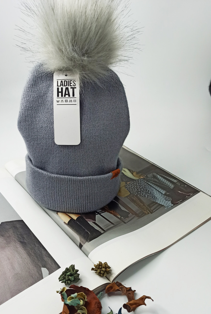 Шапка жіноча Ladies Hat Німеччина One Size світло-сіра (12568872), фото 1