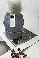 Шапка жіноча Ladies Hat Німеччина One Size світло-сіра (12568872)