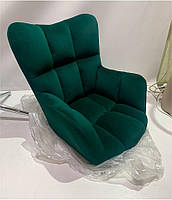 Лаунж крісло Oliver 4BK-Base пурпуровий В-1013 велюр чорна квадратна ніжка опора, з регулюванням висоти, фото 10