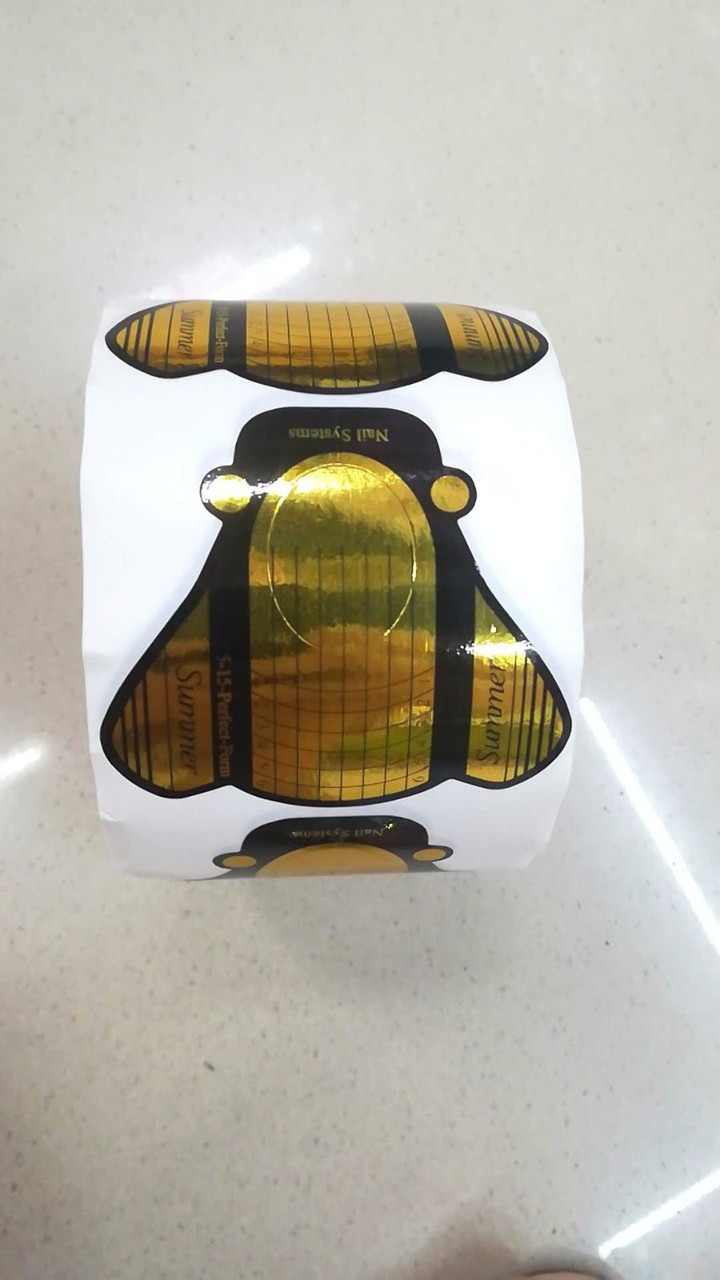 Форма для нарощування нігтів золота (муха) 500 шт., фото 1