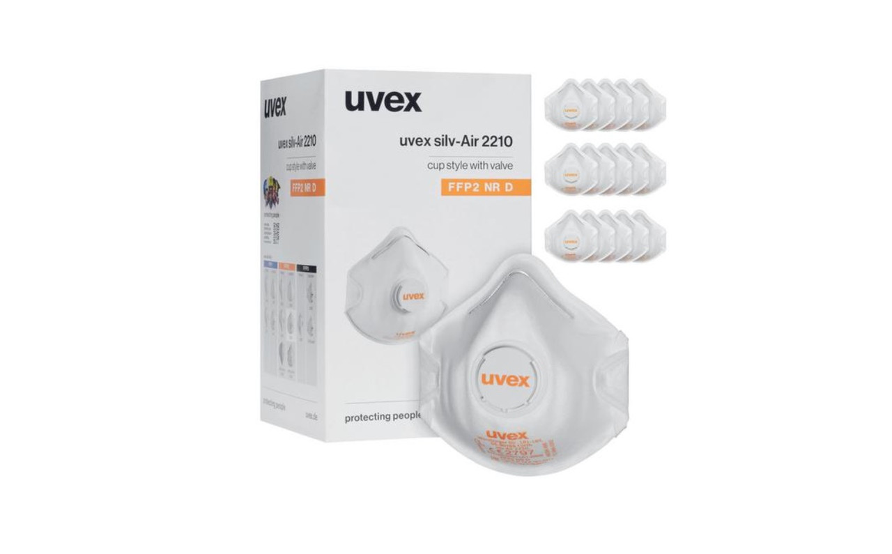 Респіратор Uvex silv-Air 2210 FFP2 паковання 15 шт (ОРИГІНАЛ)
