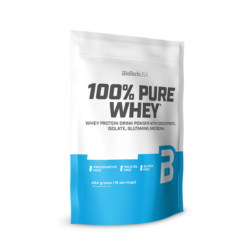 Протеїн 100% Pure Whey BioTech 454 г Малиновий чізкейк, фото 1