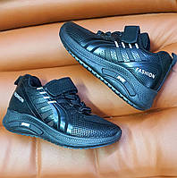 Детские кроссовки чёрные на липучке на мальчика 25 размер Размер 25-30 в наличии ВЕНГРИЯ