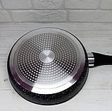 Сковорода з антипригарним мармуровим покриттям 22 см Edenberg EB-3422 Сковорода для індукційної плити, фото 10